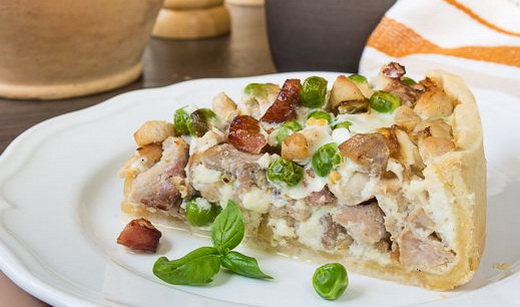 Пирог куриный с грибами