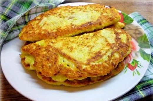 Кабачковые блины с мясной начинкой