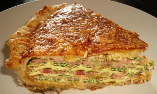 Пирог с ветчиной и с картошкой