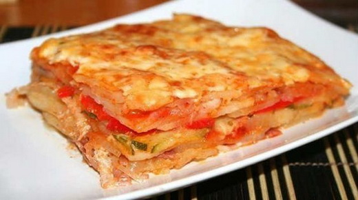 Пирог с беконом и с картошкой