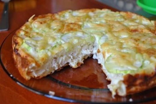 Пирог со сливками и с курицей