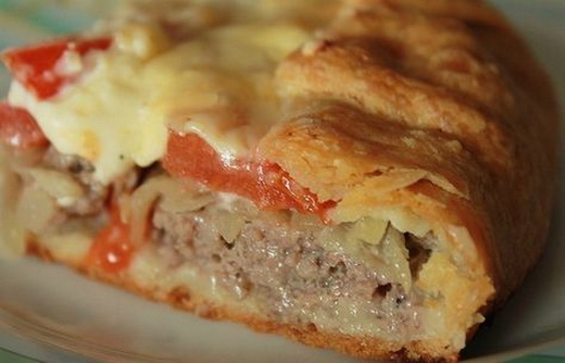 Пирог картофельный с мясом