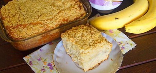 Пирог с лимоном банановый