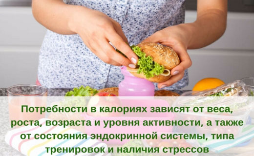план подсчета калорий