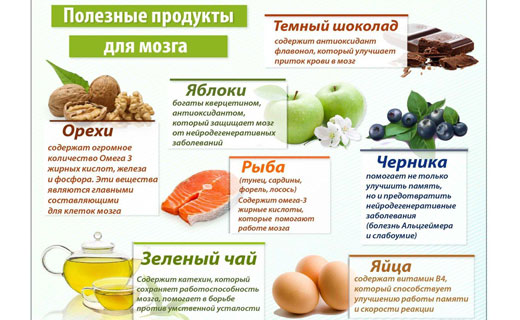 полезные продукты для мозга