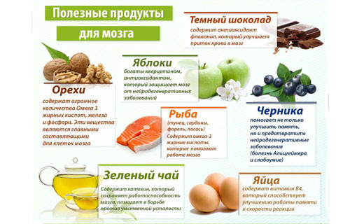 продукты с витаминпми для мозга