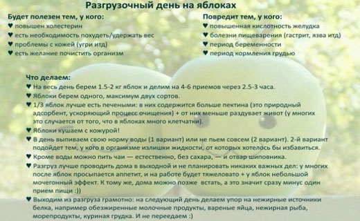 разгрузочный день на яблоках