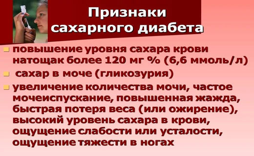 первые симптомы диабета