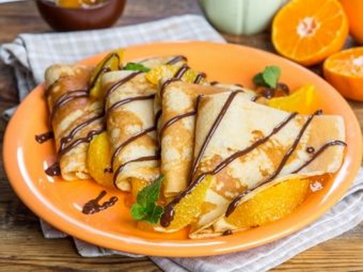 Блины с апельсинами
