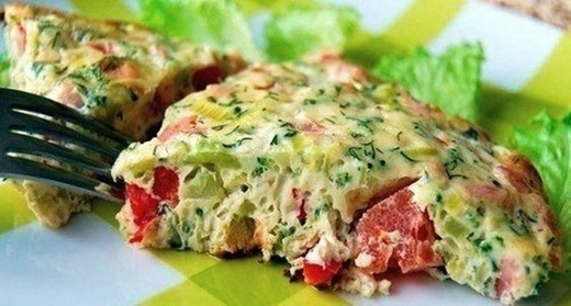 Омлет с овощами