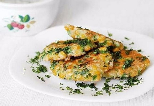 Кукурузные оладьи