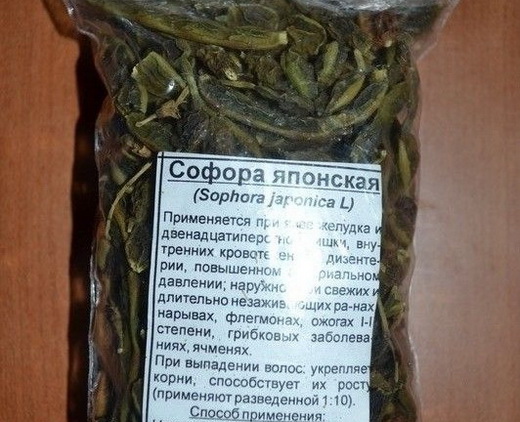 Применение софоры японской