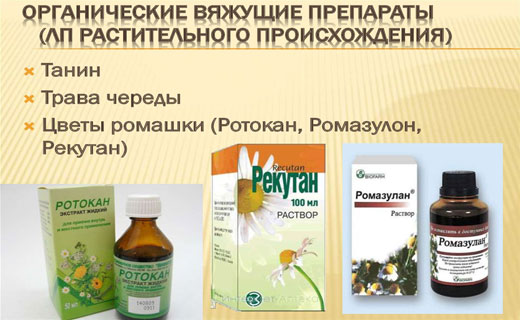 вяжущие растительные средства