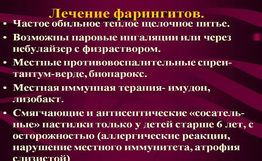 Схема лечения фарингита